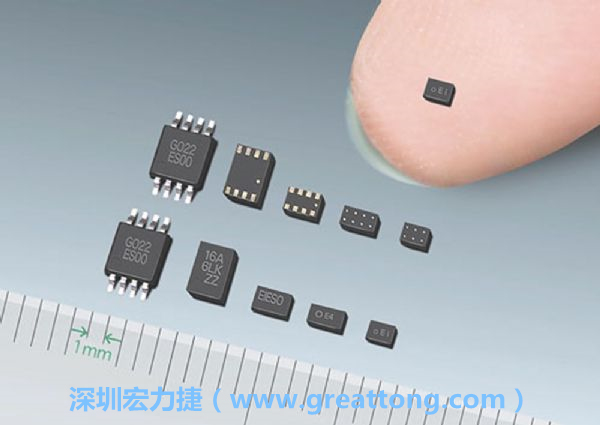 常規(guī)IC與WLP制作的封裝設(shè)計(jì)元件，尺寸有極大的差異，WLP僅需晶粒尺寸就有相同的電氣特性。